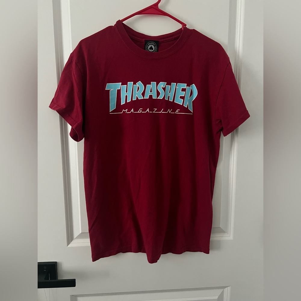 Thrasher Burgundy and Blue Short Sleeve Tee